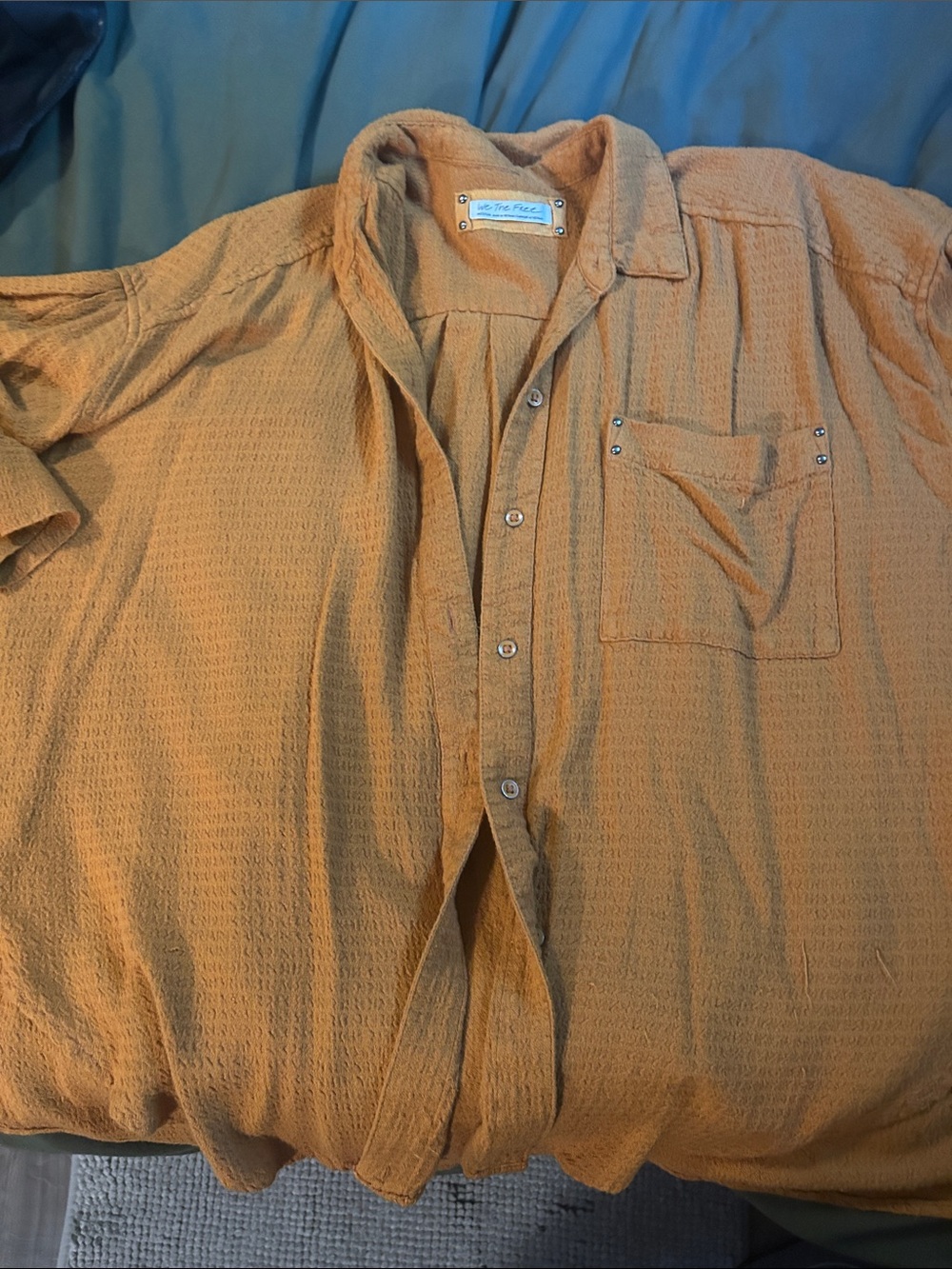 We the Free waffle button down